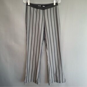 Nike yoga athletic dress pants stretchy waistband w/ office dress style stripes